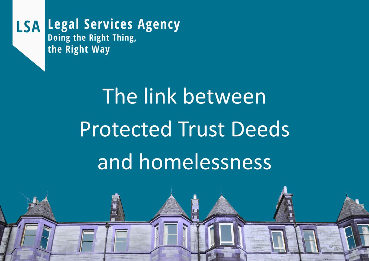 Legal Services Agency (@lsalawcentre) on Twitter photo Through consultation with debt advisers and case studies, we have found that problems with Protected Trust Deeds can have adverse effects on housing security.
Thank you to <a href="/moneyadvicescot/">MoneyAdviceScotland</a> and <a href="/CitAdviceScot/">Citizens Advice Scotland</a> for sharing our survey.
Read more here β‘οΈ bit.ly/3EVzDZE Through consultation with debt advisers and case studies, we have found that problems with Protected Trust Deeds can have adverse effects on housing security.
Thank you to <a href="/moneyadvicescot/">MoneyAdviceScotland</a> and <a href="/CitAdviceScot/">Citizens Advice Scotland</a> for sharing our survey.
Read more here β‘οΈ bit.ly/3EVzDZE