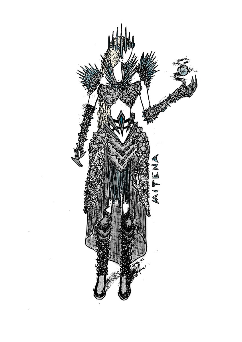 johnsagilid's tweet photo. Adapted a few parts of the original design created by @noellayonflores , as I find them really striking and undeniably fitting for an Ice Queen. ❄️ Then, the rest is history. 😅

P.S. I am still in the process of learning how to draw faces. 😅

#EncantadiaChroniclesSanggre https://t.co/kvMMYB7zt4