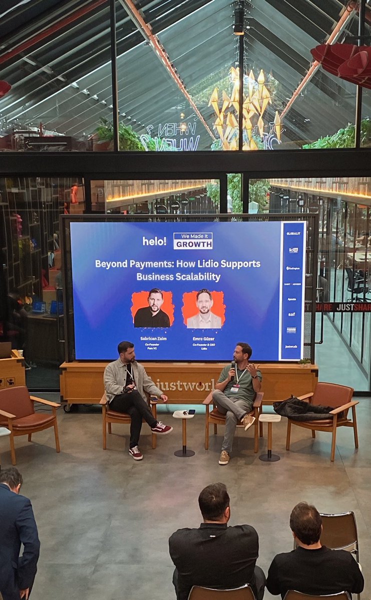 Helo! We Made It Growth etkinliğinde <a href="/emreguzer/">Emre Güzer</a> ile birlikte <a href="/LidioTR/">Lidio</a> ‘nin büyümesini konuştuk 🚀

<a href="/helotogether/">helo!</a> tüm ekibin eline sağlık 🤘