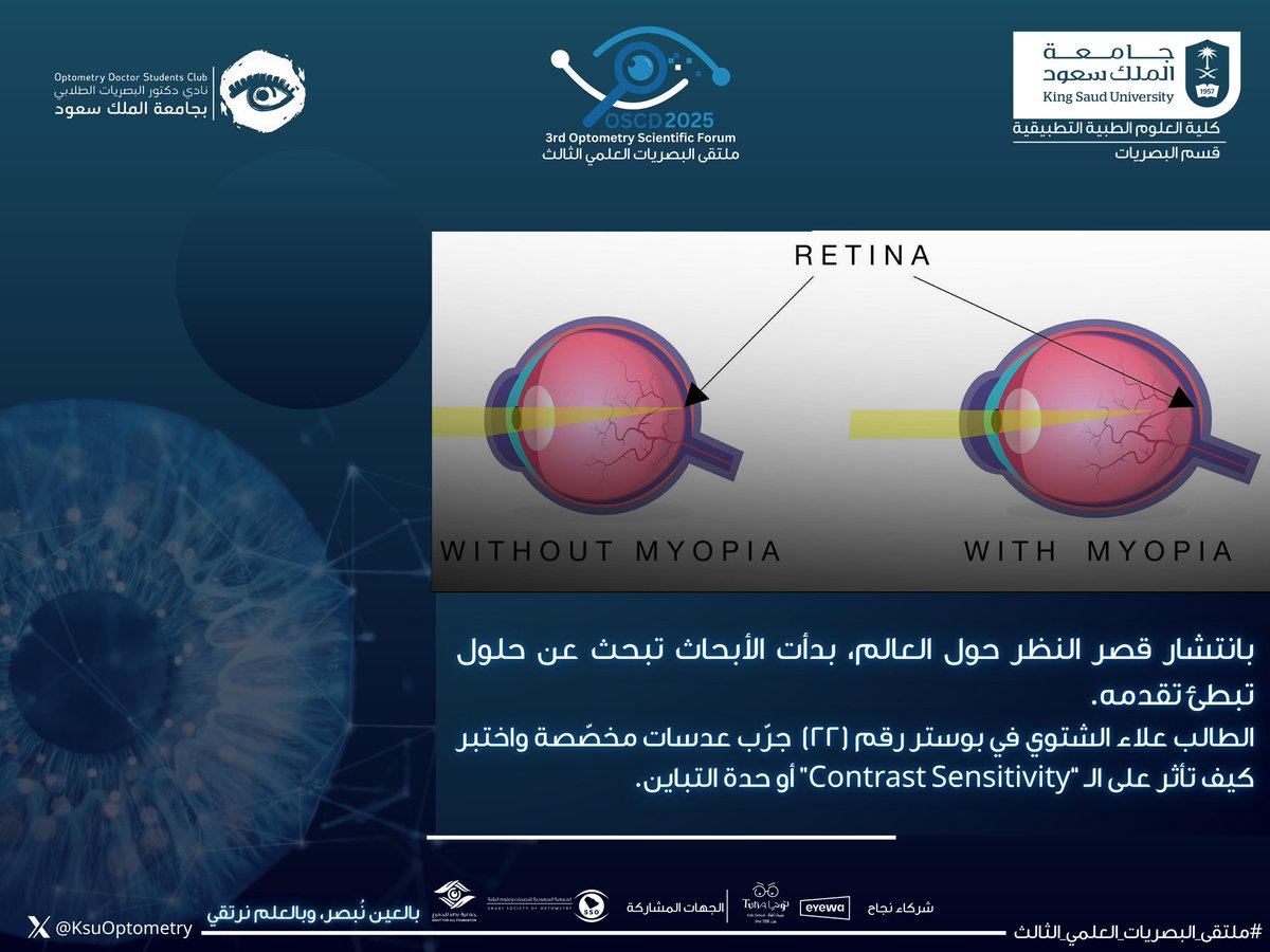 للاطلاع على أحدث الأبحاث، معلومات قيمة يقدمها طلاب #قسم_البصريات

ننتظركم غدًا ⏳💙💚

#ملتقى_البصريات_العلمي_الثالث