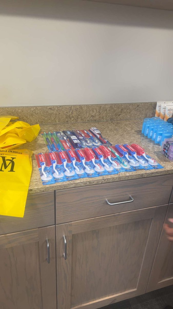 The SSC handed out goody bags on #DenimDay with essentials like soap, lotion, toothpaste &amp; more! Supporting our students one step at a time. #UAPB #StudentSuccess #WeCare