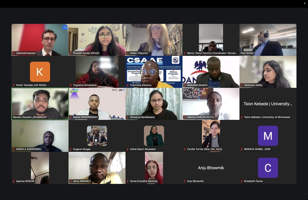 👉🏾ECOSOC Youth Forum Feedback Meeting with <a href="/UN/">United Nations</a> organized by <a href="/UNMGCY/">MGCY</a>. If you engaged with #ECOSOCYouth Forum 2025 in-person or virtually, this is a chance to fill the feedback form. What do you think is needed next year to engage marginalized youth like #CDWD.

Fill the form here: