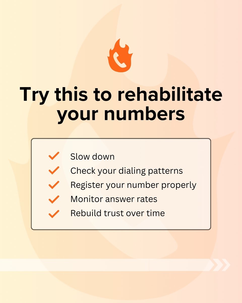 Rehabilitating your number instead of rotating it:
✔ Builds long-term trust
✔ Protects continuity with prospects
✔ Saves time and cost
✔ Gets more of your calls answered over time