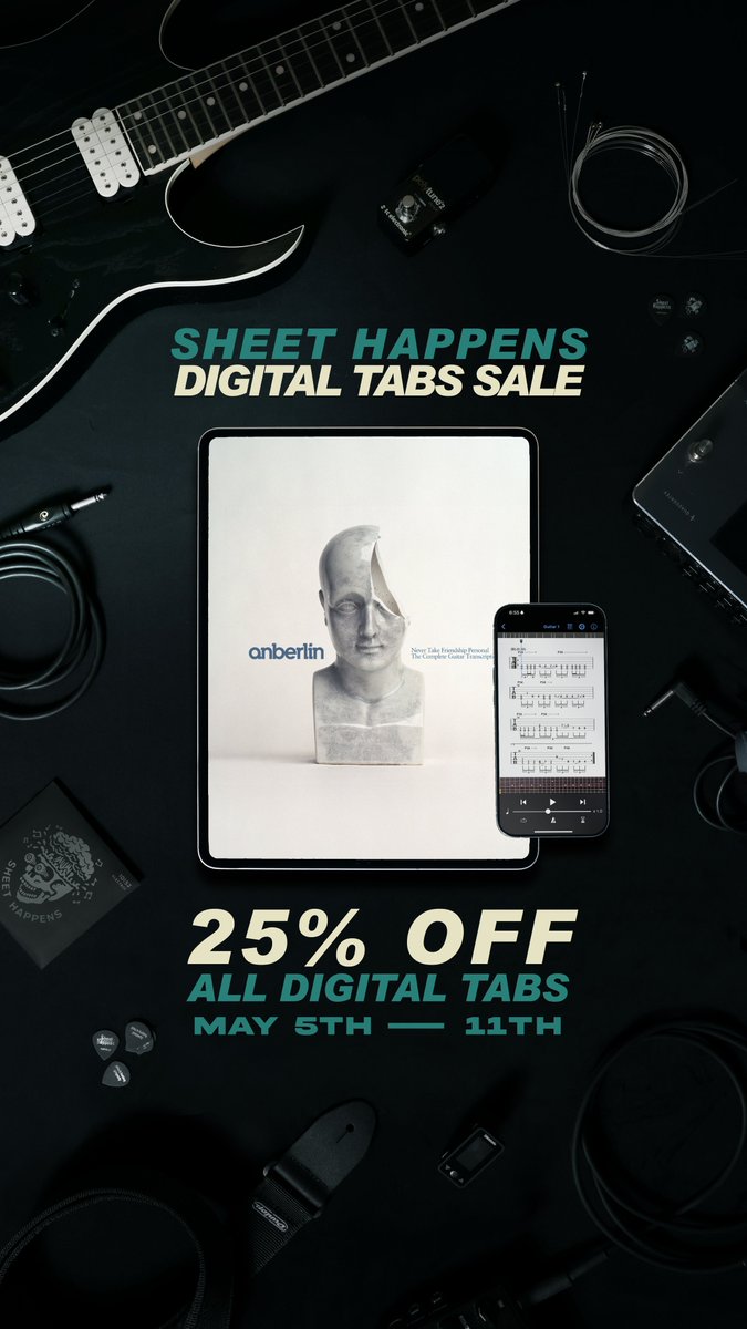 Anberlin (@anberlin) on Twitter photo Our friends <a href="/sheethappenspub/">Sheet Happens</a> are running a digital tab book sale. 25% OFF All Digital Tabs sheethappenspublishing.com/collections/an… Our friends <a href="/sheethappenspub/">Sheet Happens</a> are running a digital tab book sale. 25% OFF All Digital Tabs sheethappenspublishing.com/collections/an…