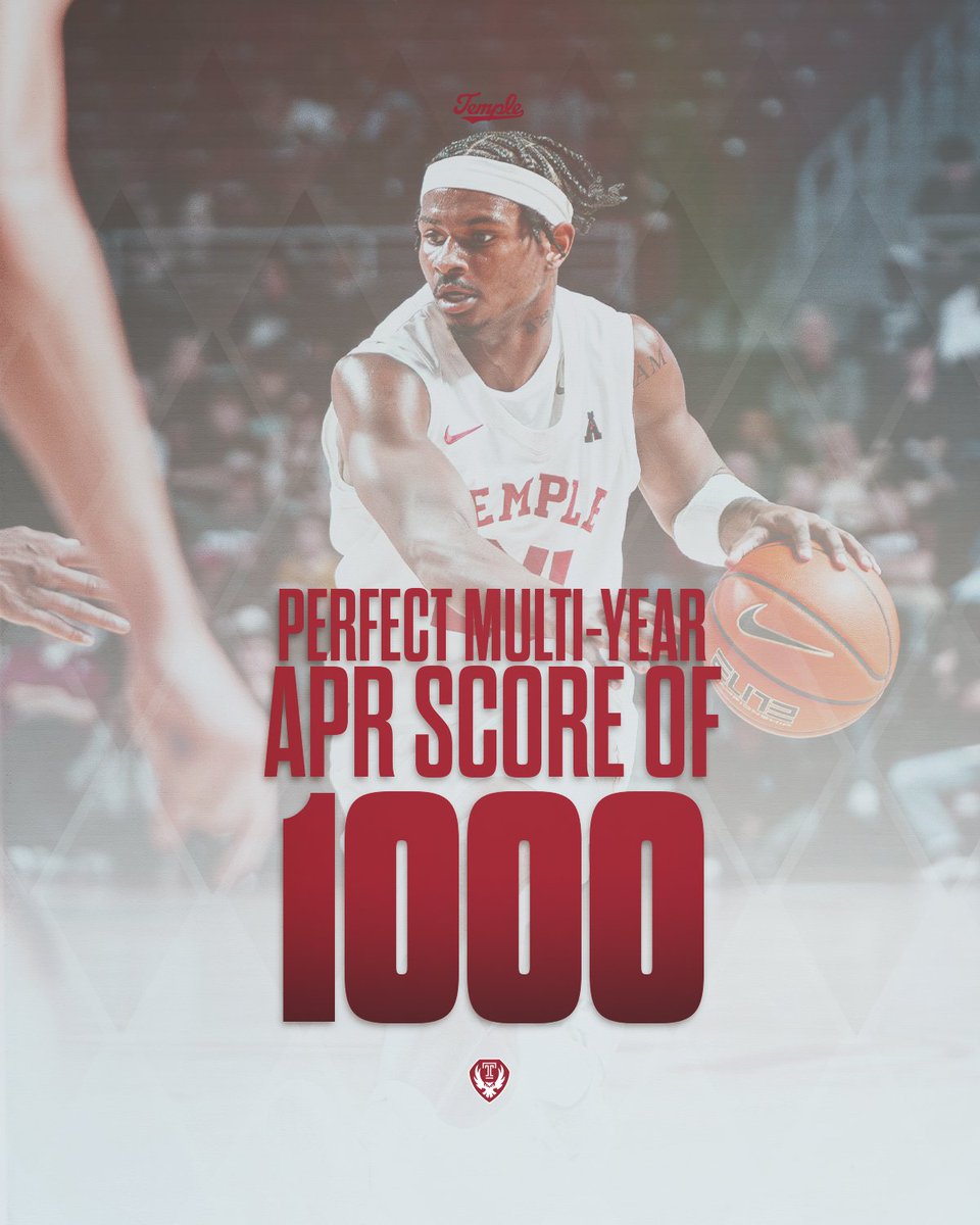 𝗧𝗢𝗣 𝟭𝟬 𝗣𝗘𝗥𝗖𝗘𝗡𝗧 𝗡𝗔𝗧𝗜𝗢𝗡𝗔𝗟𝗟𝗬 📚👏

The Owls earned a perfect 1000 multiyear APR score for the eighth straight year and are one of just 25 NCAA DI programs to earn a perfect multiyear APR 👏.

#Team130