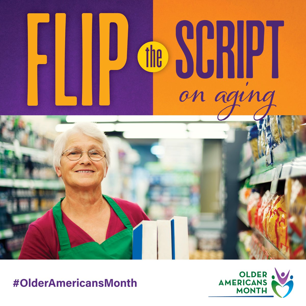SpectrumGen's tweet image. Every year, #OlderAmericansMonth celebrates the contributions of older adults and reaffirms our commitment to serving them. The 2025 theme, "Flip the Script on Aging,” encourages us to challenge outdated stereotypes and embrace the many opportunities that come with aging.