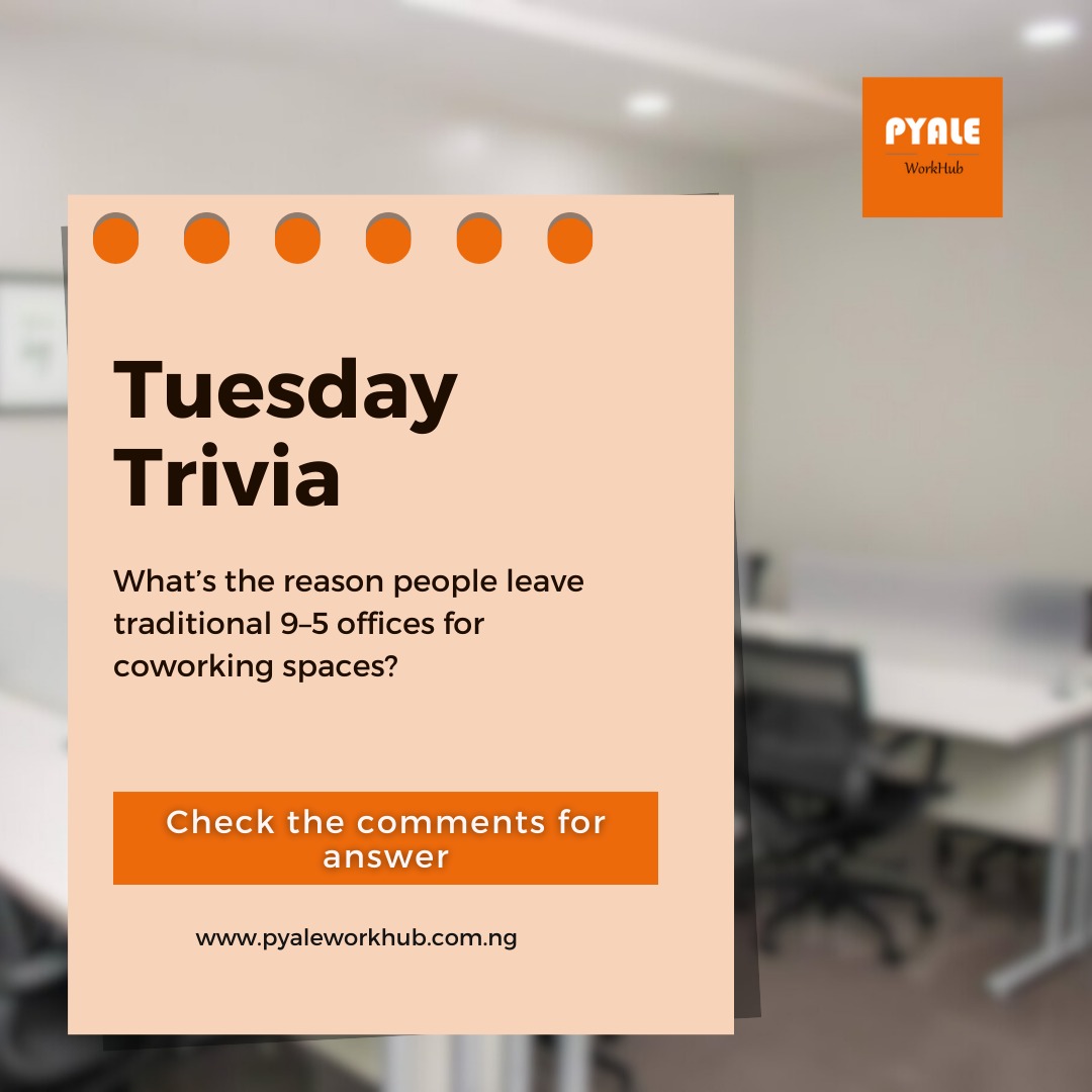 PyaleWorkhub's tweet photo. Co-working is not just about the space.
It's about the community!
Join the conversation!
#PyaleWorkhub #PyaleProperties #Coworker #ServicedOffices #WorkVibes https://t.co/h25Rj69JaI