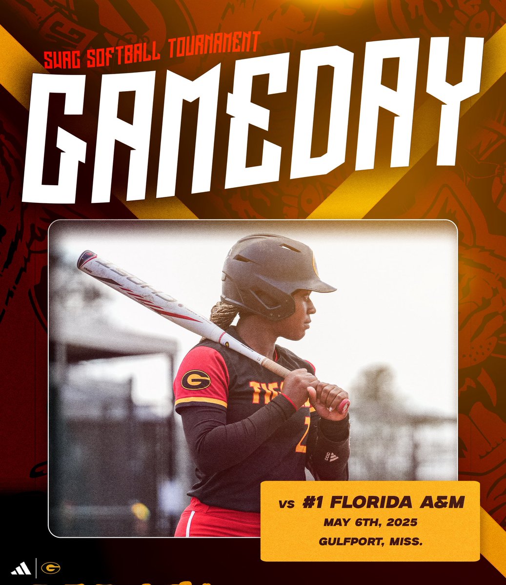GSUSOFTBALL's tweet photo. Road to the title starts today!

🆚: #1 Florida A&amp;M 
📍: Gulfport Sportsplex | Gulfport, MS.
⌚️: 3:30 p.m.
📺: https://t.co/DhZlqluLDj 
📊: https://t.co/bdis3Blxhk

#GramFam | #ThisIsTheG🐯 https://t.co/wjp7piejX5