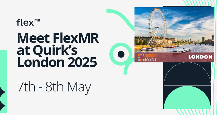 FlexMR (@_flexmr) on Twitter photo Will you be attending <a href="/QuirksMR/">Quirk's Media #MRX</a> London 2025?
If so, make sure to catch <a href="/pd_hudson/">Paul Hudson</a>'s talk on Customer Salience, and visit FlexMR's booth #211 to chat all things #mrx with Maria, Muneera, and Mike.
More info: flx.mr/3Snen1X
#quirkslive #marketresearch Will you be attending <a href="/QuirksMR/">Quirk's Media #MRX</a> London 2025?
If so, make sure to catch <a href="/pd_hudson/">Paul Hudson</a>'s talk on Customer Salience, and visit FlexMR's booth #211 to chat all things #mrx with Maria, Muneera, and Mike.
More info: flx.mr/3Snen1X
#quirkslive #marketresearch