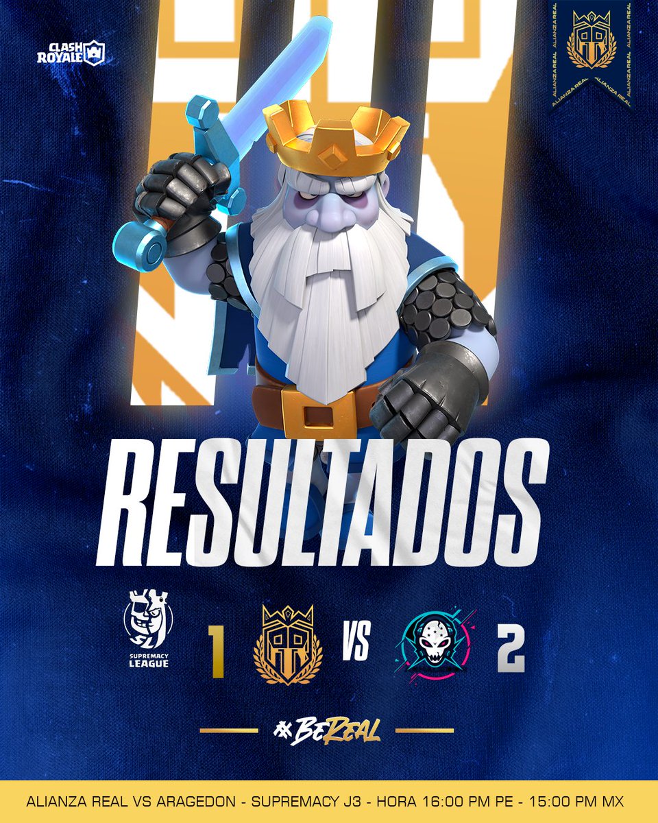 #CR | 𝗥𝗘𝗦𝗨𝗟𝗧𝗔𝗗𝗢𝗦 📊 

Sumamos un punto, solo nos queda mejorar cada vez más🙌 

🏆 • <a href="/CR_Supremacy/">Supremacy League</a> [J3] 
🆚 • <a href="/ARMAGEDONHN_CR/">ARMAGEDON🇭🇳</a>
❎ • 1-2

#BeReal🔱