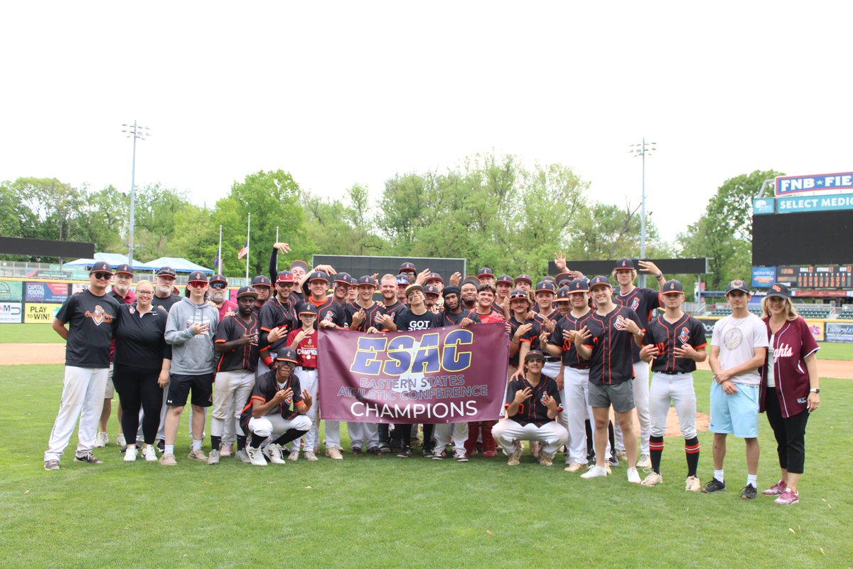 ESAC_Sports's tweet image. #ESACSports Baseball Champion and #8 @USCAA #SCWS seed @GoCPCKnights will play #9 seed and @YSCC8 Champion @CMCCMustangs on Monday 5/12 at 1 pm in DuBois, PA. @CentralPenn @CPCKnightlyNews @PatriotNews @abc27News @CBS21NEWS @fox43 @FOX43Sports @WGAL @CMCCMaine #USCAANationals⚾️