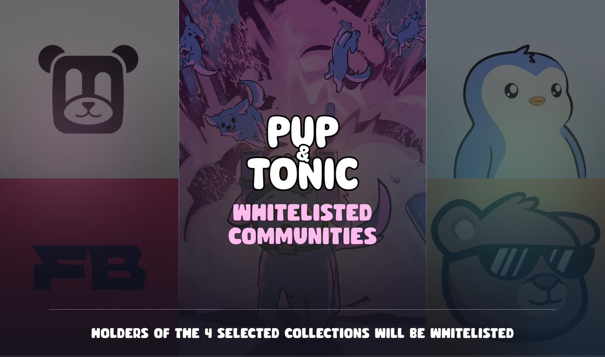 We're excited to announce that holders of the following four collections will be added to our FCFS Whitelist for Thursday's mint! ✨

• <a href="/pudgypenguins/">Pudgy Penguins</a> 
• <a href="/bearish_af/">BEARISH</a> 
• <a href="/kabuxyz/">Kabu</a> 
• <a href="/finalbosuX/">Finalbosu</a> 

Snapshot of holders taken in 24hrs. All eligible wallets will be added DTC.
