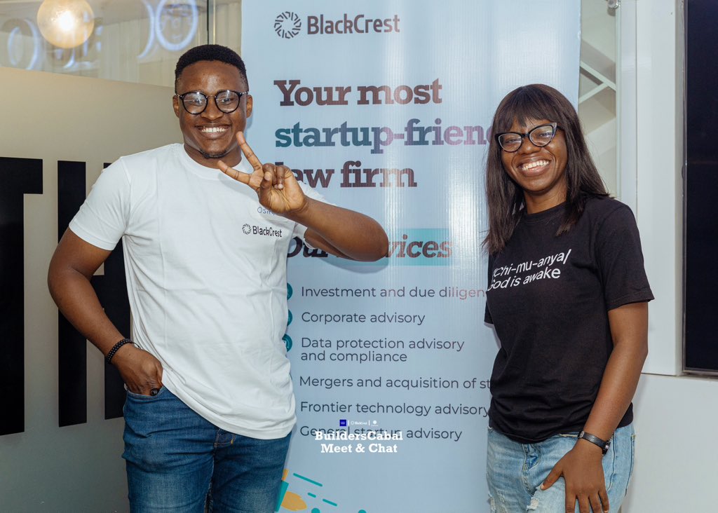 ChimuanyaDike's tweet image. Two Saturdays ago, I was at Meet and Chat, an event organized by @builderscabal and hosted by @BlackcrestLP. It was a great opportunity for Founders and Operators to meet, network, and collaborate.

This is what community is about 😊

#MAC2025 #Flutterwave #foundershangout