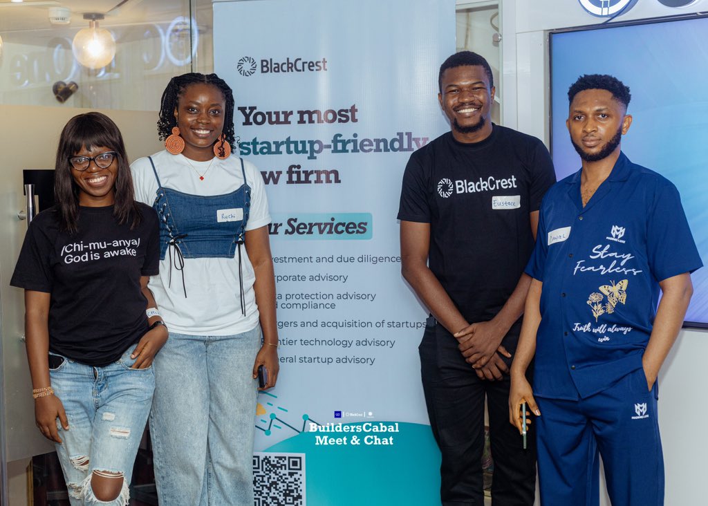 ChimuanyaDike's tweet image. Two Saturdays ago, I was at Meet and Chat, an event organized by @builderscabal and hosted by @BlackcrestLP. It was a great opportunity for Founders and Operators to meet, network, and collaborate.

This is what community is about 😊

#MAC2025 #Flutterwave #foundershangout