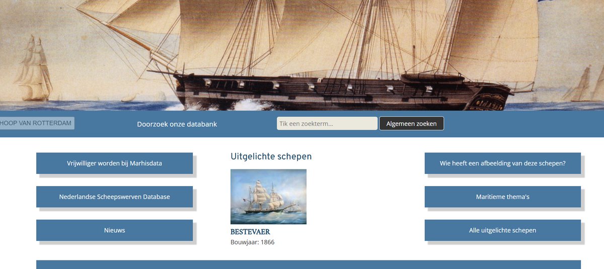 marhisdata's tweet image. Meer doen met uw maritieme interesse ? 

marhisdata.nl 

 "Vrijwilliger worden bij Marhisdata" kan altijd. 

Kijk even rond op de vernieuwde website !