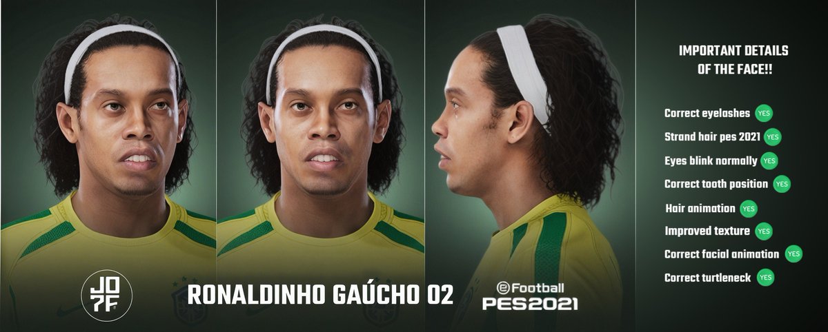 Ronaldinho Gaúcho 2002 - PES 2021 (PC MOD)
-
Become a subscriber and get the download released for this and other faces
-
Download: 
Option 1 - buymeacoffee.com/jo7facemakercl…
Option 2 - ko-fi.com/s/54a7df4e9a
-
#eFootball #PES #PES2021 #eFootball2025 #FIFA #EAFC24 #EAFC25