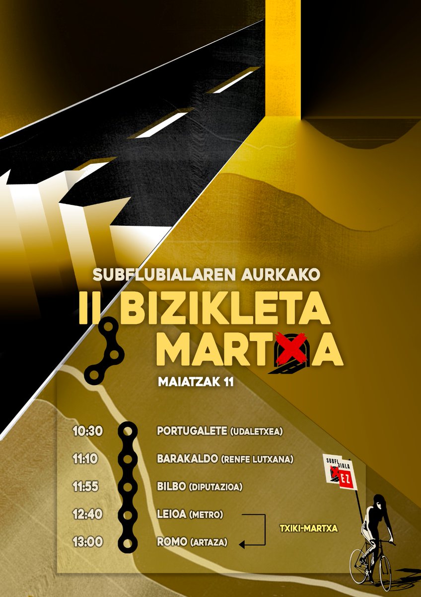 Domekan batu Subflubialaren aurkako bizikleta martxara!