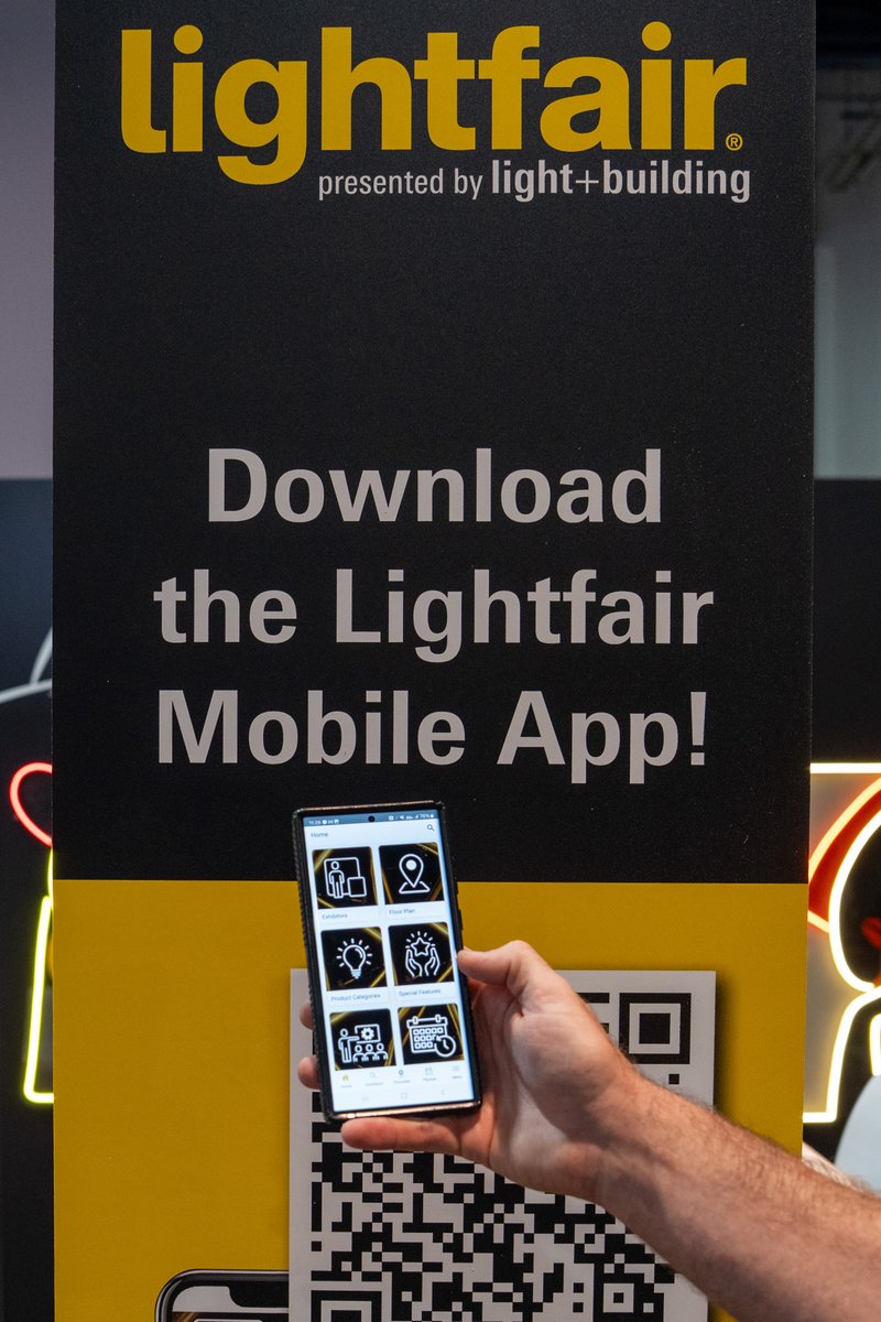 Don't forget to download the LightFair Mobile App for the latest show updates, easy show navigation, and more! 📲

#lightfair2025 #lightfair
<a href="/IALD/">IALD</a> <a href="/The_IES/">Illuminating Engineering Society</a>
