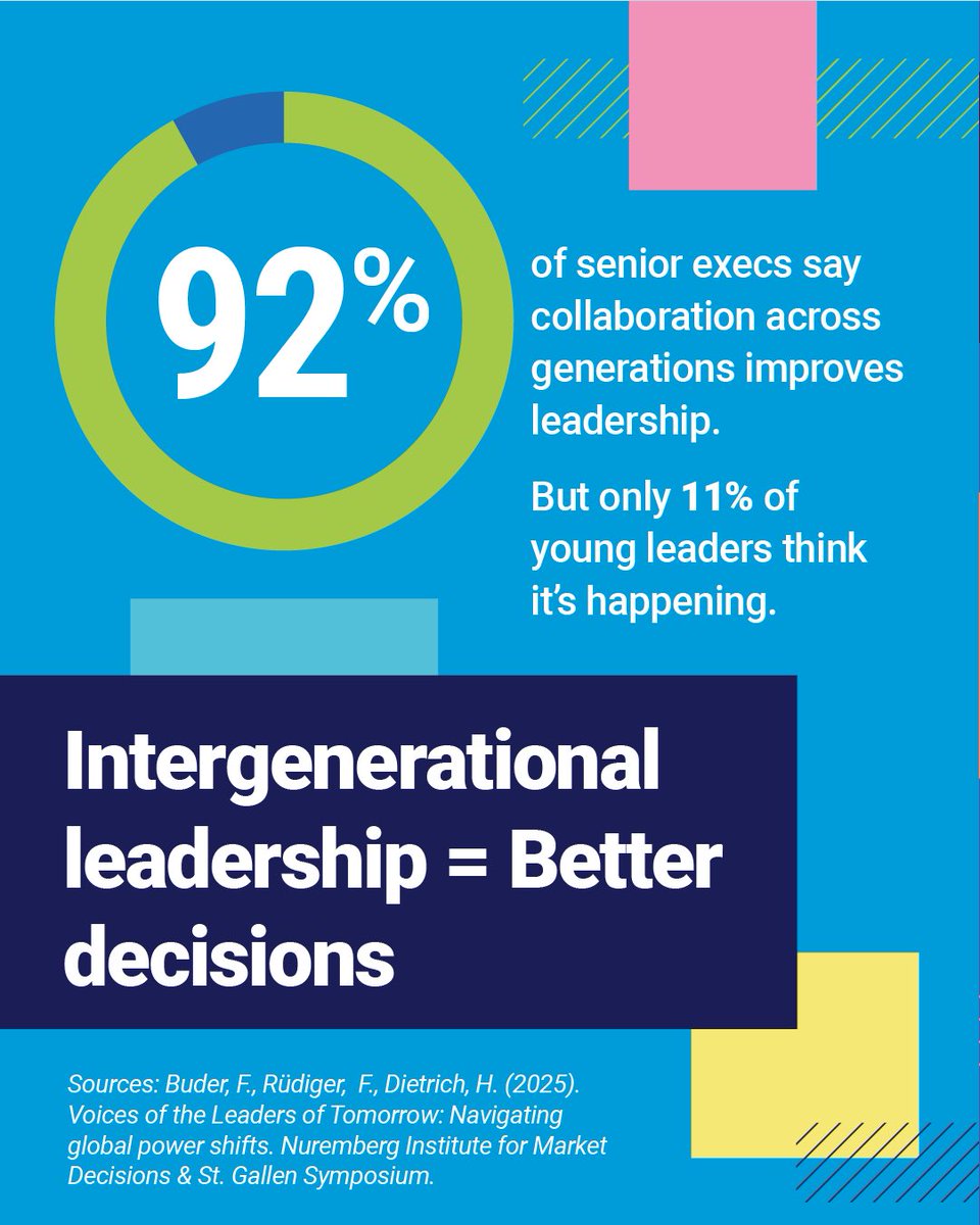 🔍 New report from UN Youth Office, St. Gallen Symposium &amp; The Club of Rome: The Future of Business is Intergenerational.  
 
Why age-diverse leadership boosts innovation, resilience &amp; sustainability.  
 
📥 Download the report: tinyurl.com/5ekbyxd7