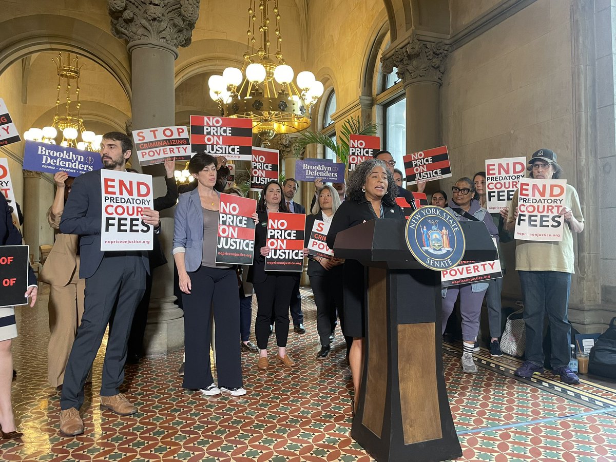 Center for Community Alternatives (@cca_ny) on Twitter photo <a href="/SalazarSenate/">NYS Senator Julia Salazar</a> "Families are paying these fees while they are struggling to pay for food, rent, and basic necessities. This is a true injustice. We must pass the End Predatory Court Fees Act." #NoPriceOnJustice
-- Assembly Member Reyes <a href="/KarinesReyes87/">Assembly Member Karines Reyes, R.N.</a> <a href="/SalazarSenate/">NYS Senator Julia Salazar</a> "Families are paying these fees while they are struggling to pay for food, rent, and basic necessities. This is a true injustice. We must pass the End Predatory Court Fees Act." #NoPriceOnJustice
-- Assembly Member Reyes <a href="/KarinesReyes87/">Assembly Member Karines Reyes, R.N.</a>
