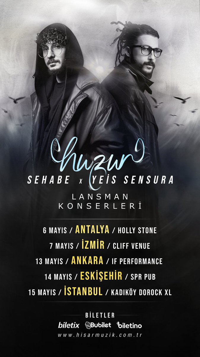Bugün harika bir gün!
Yeni albümümüz "Huzur" un lansman konserlerine başlıyoruz!
Tüm sevelerimizi bekliyoruz. <a href="/Sehabe/">Sehabe</a> 
open.spotify.com/intl-tr/album/…