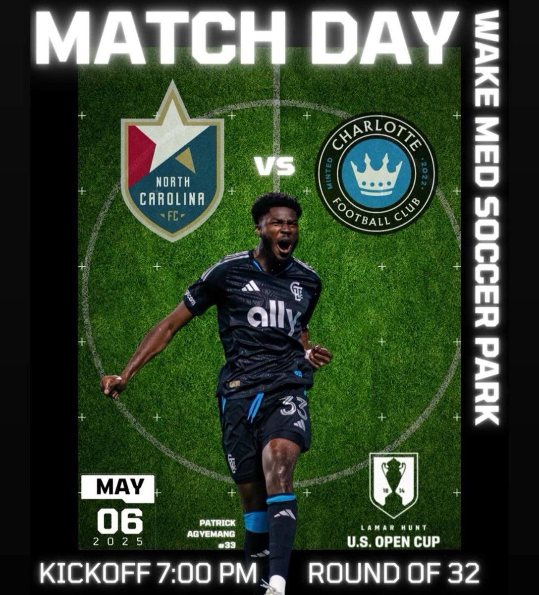 Cary 🎯 VAMOS CHARLOTTE!!! #cltfc #usopencup #CharlotteFC