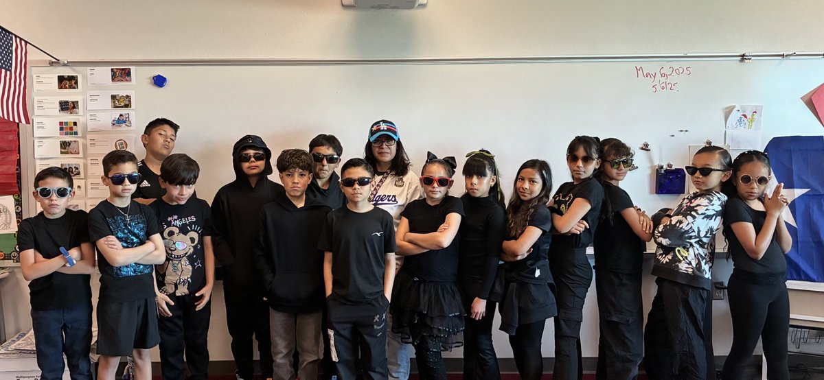 My scholars dressed like bodyguards to protect me from being “tagged  out” during the day. #ALLIN #TeamSISD