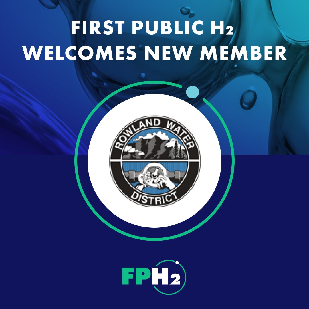 FirstPublicH2 (@firstpublich2) on Twitter photo We’re excited to welcome <a href="/RowlandWater/">Rowland Water District</a> as a member of FPH2, an exciting step towards a cleaner future. This partnership will continue to drive innovation and #sustainable solutions as we advance #hydrogen adoption across California.
mailchi.mp/fph2/rwd We’re excited to welcome <a href="/RowlandWater/">Rowland Water District</a> as a member of FPH2, an exciting step towards a cleaner future. This partnership will continue to drive innovation and #sustainable solutions as we advance #hydrogen adoption across California.
mailchi.mp/fph2/rwd
