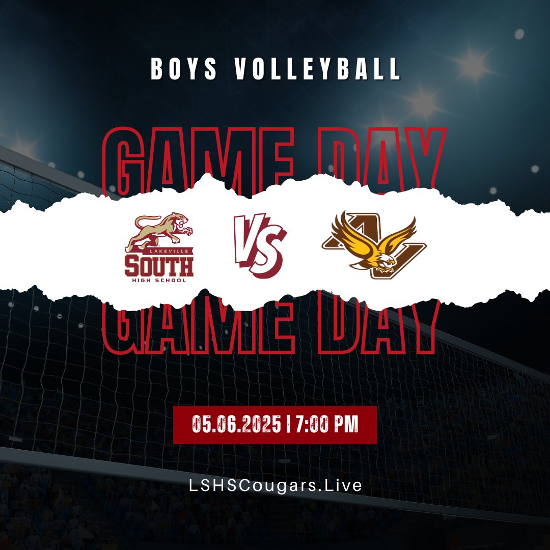 Lakeville South takes on Apple Valley at 7 PM in boys volleyball! Will the Cougars control the net?
📹 LSHSCougars.Live

#LakevilleSouthCougars #AppleValleyEagles #BoysVolleyball