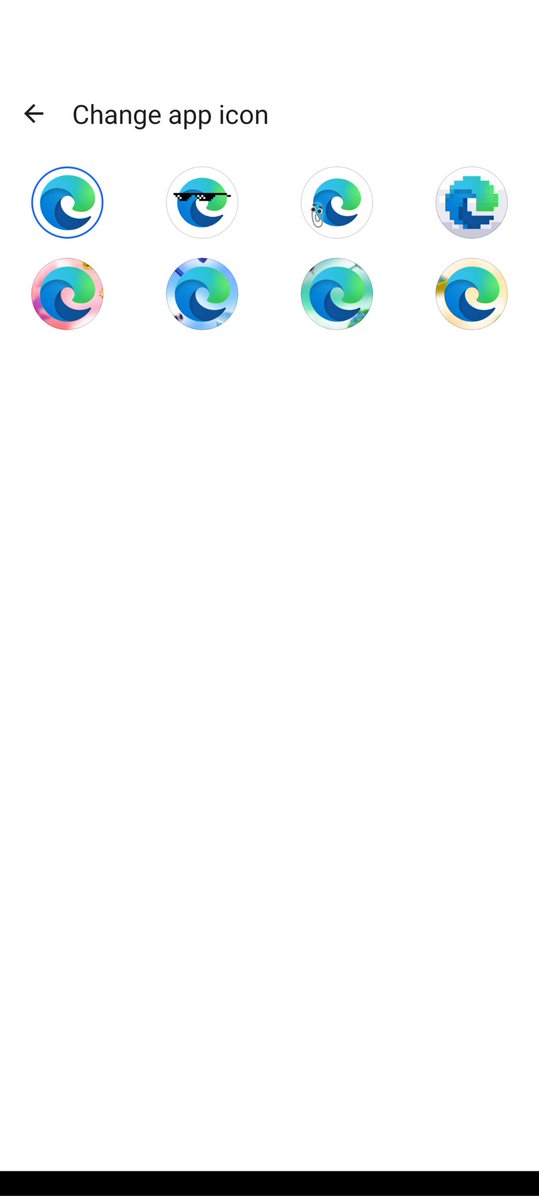 GreenShades9's tweet image. #MicrosoftEdge v136 just dropped and we can now change its icon in #Android (doesn&apos;t work on the home screen if icon theming is turned on).

CC @9to5Google