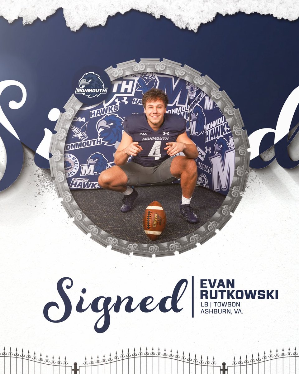 Monmouth Football (@muhawksfb) on Twitter photo Taking his talents to The Shore ποΈπ
Evan Rutkowski joins the Hawks!
#FlyHawks || <a href="/EvanRut2021/">Evan Rutkowski</a> Taking his talents to The Shore ποΈπ
Evan Rutkowski joins the Hawks!
#FlyHawks || <a href="/EvanRut2021/">Evan Rutkowski</a>