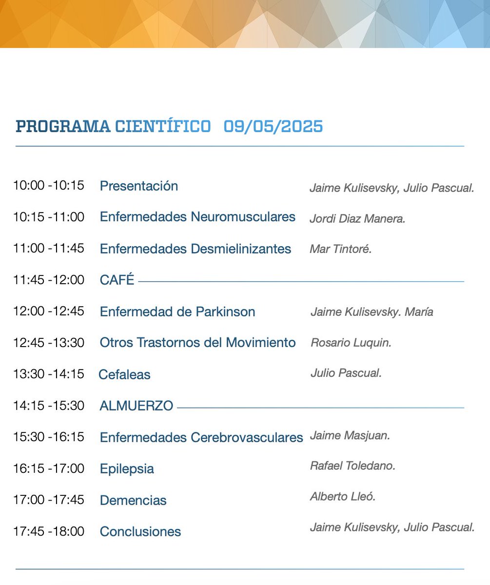 Epilepsia Hospital Ruber Internacional (@epilepsiahruber) on Twitter photo Próximamente, no te lo pierdas si quieres estar actualizado en Neurologia. Muy recomendable🧐📷#Neurologia #Neurology #Epilepsy #epilepsia
<a href="/NUDNews/">Neurology Up to Date</a> <a href="/juliopascualg/">Julio Pascual Gomez</a> <a href="/NeurologiaRyC/">Neurología Hospital Ramón y Cajal</a> <a href="/MasjuanJaime/">Jaime Masjuan</a> Próximamente, no te lo pierdas si quieres estar actualizado en Neurologia. Muy recomendable🧐📷#Neurologia #Neurology #Epilepsy #epilepsia
<a href="/NUDNews/">Neurology Up to Date</a> <a href="/juliopascualg/">Julio Pascual Gomez</a> <a href="/NeurologiaRyC/">Neurología Hospital Ramón y Cajal</a> <a href="/MasjuanJaime/">Jaime Masjuan</a>