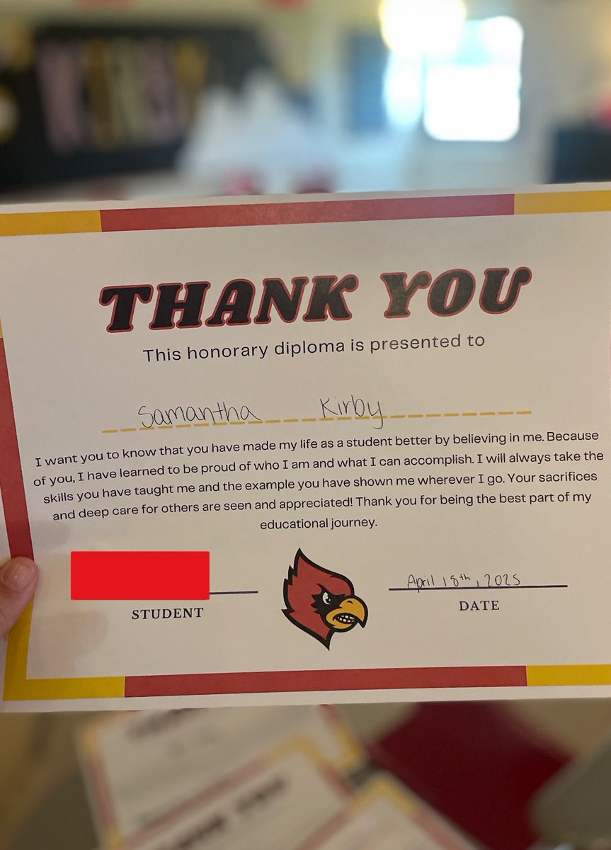 Samantha Kirby (@mrs_kirbyslhs) on Twitter photo A brand new tradition @ SLHS! Seniors get to pick a teacher who has made an impact on them to receive an “honorary diploma”. Such a a sweet morning filled with gratitude and reflection! <a href="/KEDCGrants/">KEDC Grants</a> <a href="/KyWriteRight/">Jackie White Rogers</a> <a href="/DrJWEvansJr/">Jim Evans Ed.D.</a> A brand new tradition @ SLHS! Seniors get to pick a teacher who has made an impact on them to receive an “honorary diploma”. Such a a sweet morning filled with gratitude and reflection! <a href="/KEDCGrants/">KEDC Grants</a> <a href="/KyWriteRight/">Jackie White Rogers</a> <a href="/DrJWEvansJr/">Jim Evans Ed.D.</a>