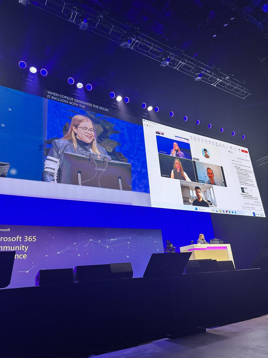 Catching the #M365Conf keynote. Did you know #Copilot can fill you in on what you’ve missed a team meeting if you joined late and even read and summarize slide content?