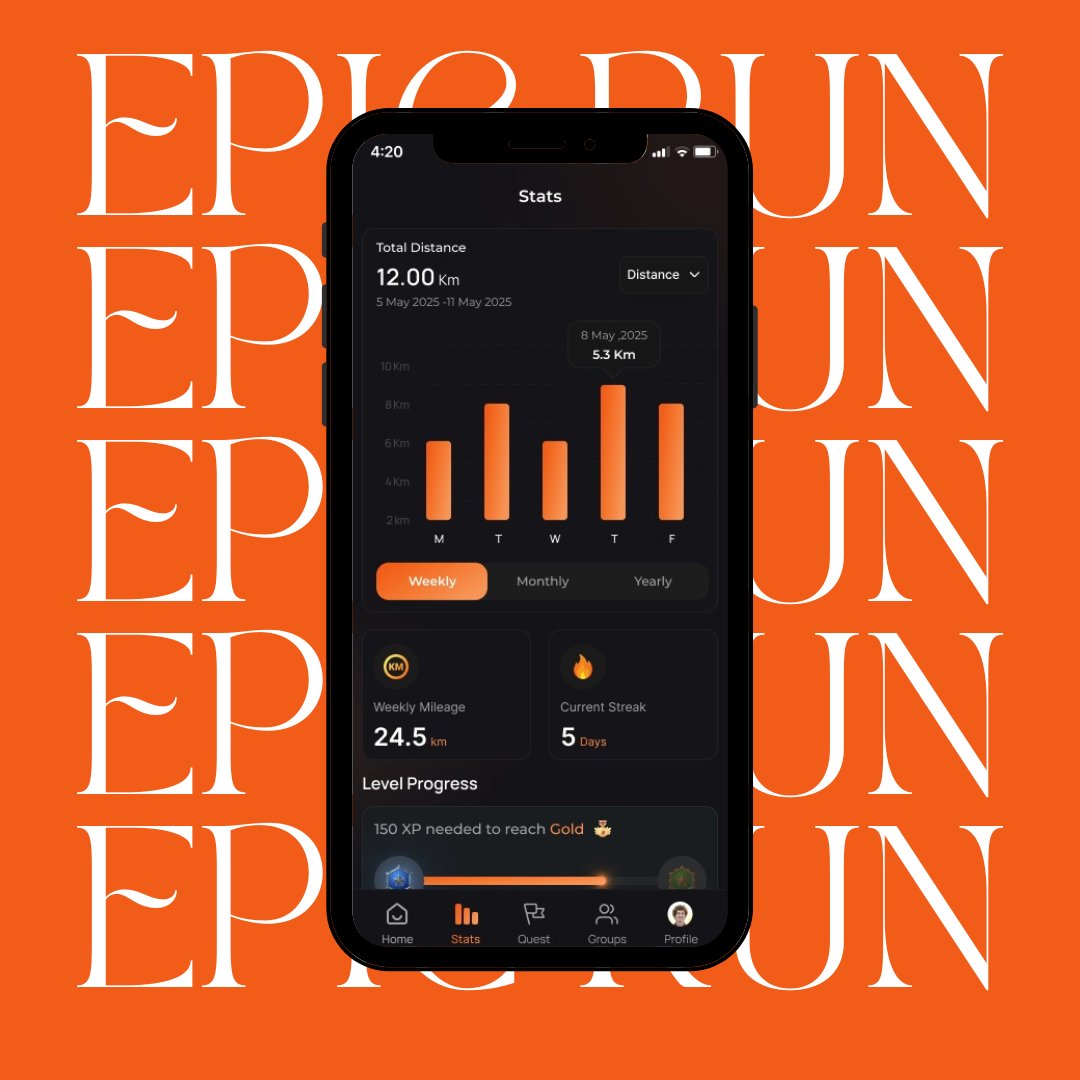 EpicRunningApp's tweet photo. 🏃‍♂️💥 Introducing Epic Running – the app that turns your miles into medals and your sweat into status.
Level up. Climb ranks. Dominate the leaderboard.
Not just a run—an adventure.
#EpicRunning #GamifyYourRun #RunnerLife https://t.co/pYsTp2cuVS
