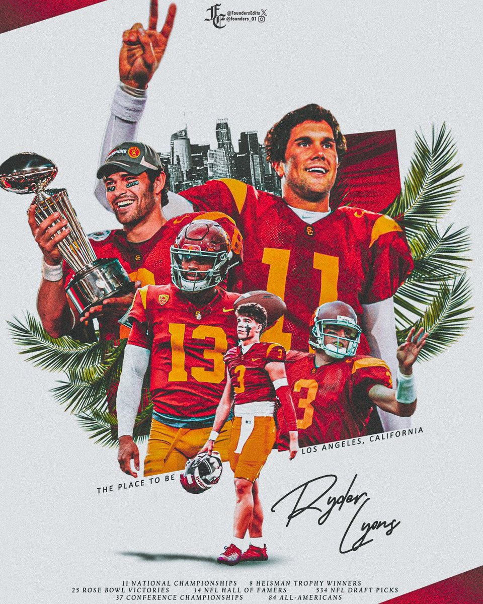 FoundersEdits's tweet image. History. Tradition. Excellence.

This is no place like USC. @ryderly0ns, come be the next Trojan great✌️