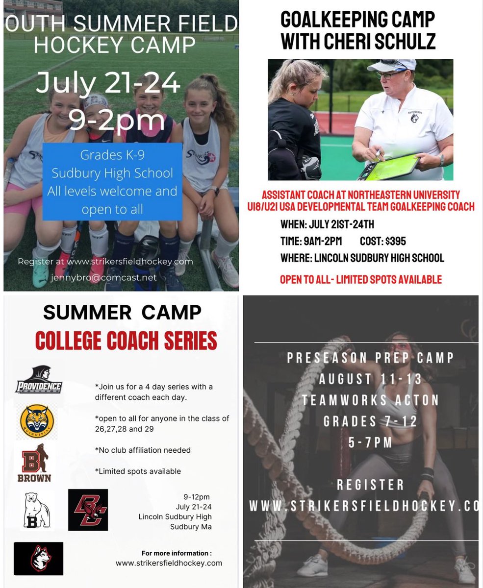 Our summer camp series registration is open. Come join us open to all!!!