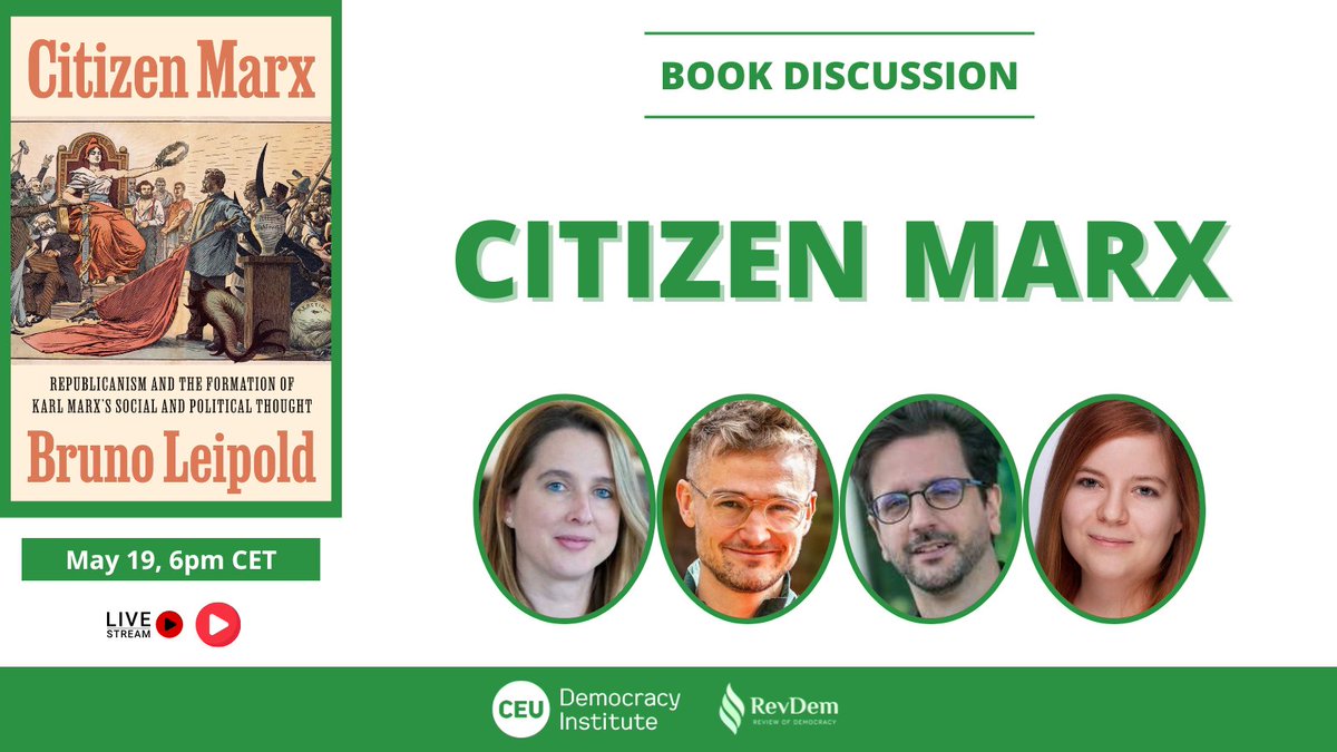Review of Democracy (@revdem2020) on Twitter photo 🔜 TODAY 🔜
Don’t forget to join us and <a href="/CEUDemInst/">CEU Democracy Institute</a> for this online book discussion with <a href="/BrunoLeipold/">Bruno Leipold</a>, Genevieve Rousseliere, Nicholas Vrousalis, and <a href="/amedzibrodszky/">A. Medzibrodszky</a>!
⏰ May 19, 6pm CET
🔴📽️ Online on YouTube
Details:
👉 cutt.ly/arlyhkyO 🔜 TODAY 🔜
Don’t forget to join us and <a href="/CEUDemInst/">CEU Democracy Institute</a> for this online book discussion with <a href="/BrunoLeipold/">Bruno Leipold</a>, Genevieve Rousseliere, Nicholas Vrousalis, and <a href="/amedzibrodszky/">A. Medzibrodszky</a>!
⏰ May 19, 6pm CET
🔴📽️ Online on YouTube
Details:
👉 cutt.ly/arlyhkyO