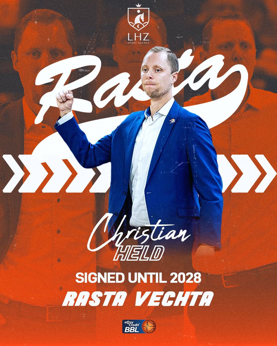 Christian Held signed until 2028 with Rasta Vechta in the <a href="/easyCreditBBL/">easyCredit BBL</a>! 

Congratulations and best of luck, Coach! 

#LhzSportAgency