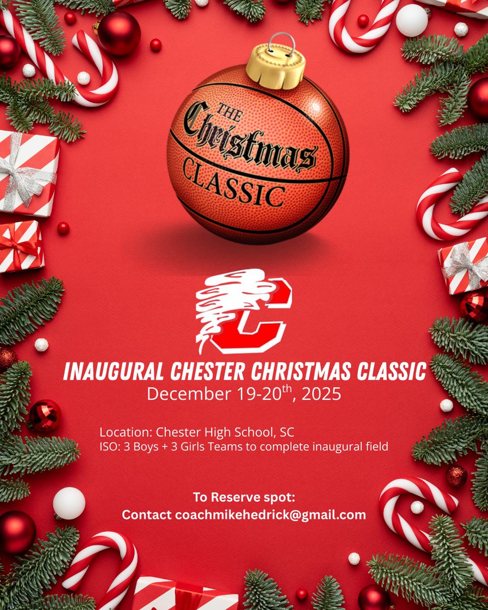 🚨HS christmas Tourney

- Boys+ Girls🏀

- Open to Competition from all states

- 1st of what hopes to be annual event

- reach out for more info or to lock in spot today!