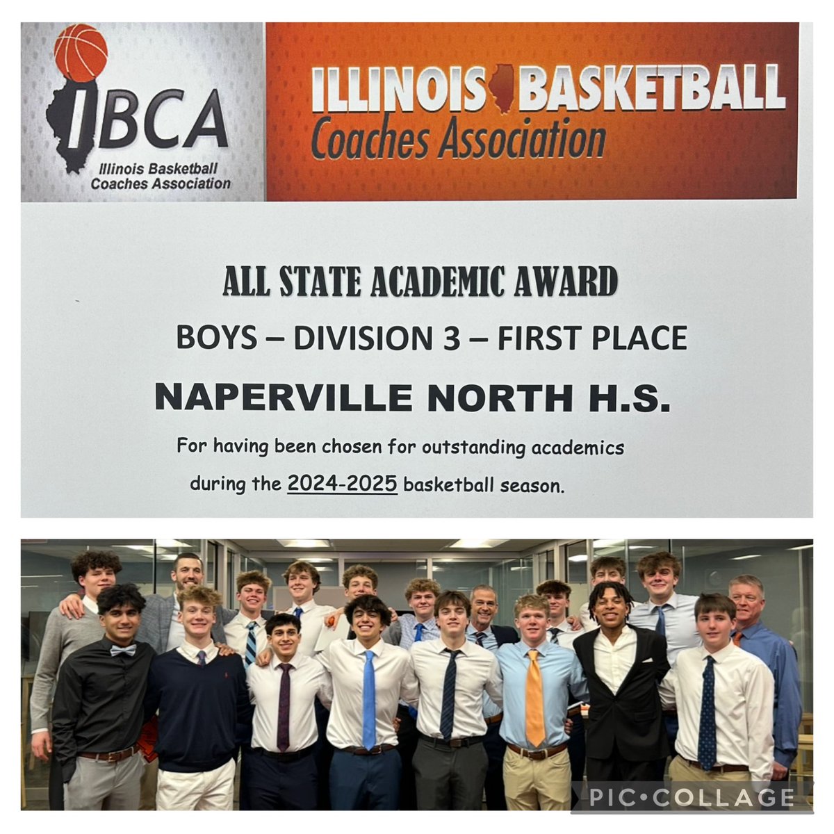 Naperville North Huskie Basketball (@nnhs_basketball) on Twitter photo Congrats to the 24-25 Basketball Huskies on winning the <a href="/ibcacoaches/">Illinois Basketball Coaches Association</a> All-State Academic Team GPA Award - highest GPA (3.59) in Division 3! Incredibly proud of each player’s dedication and commitment as STUDENT-Athletes! #ItsAGreatDayToBeAHuskie Congrats to the 24-25 Basketball Huskies on winning the <a href="/ibcacoaches/">Illinois Basketball Coaches Association</a> All-State Academic Team GPA Award - highest GPA (3.59) in Division 3! Incredibly proud of each player’s dedication and commitment as STUDENT-Athletes! #ItsAGreatDayToBeAHuskie