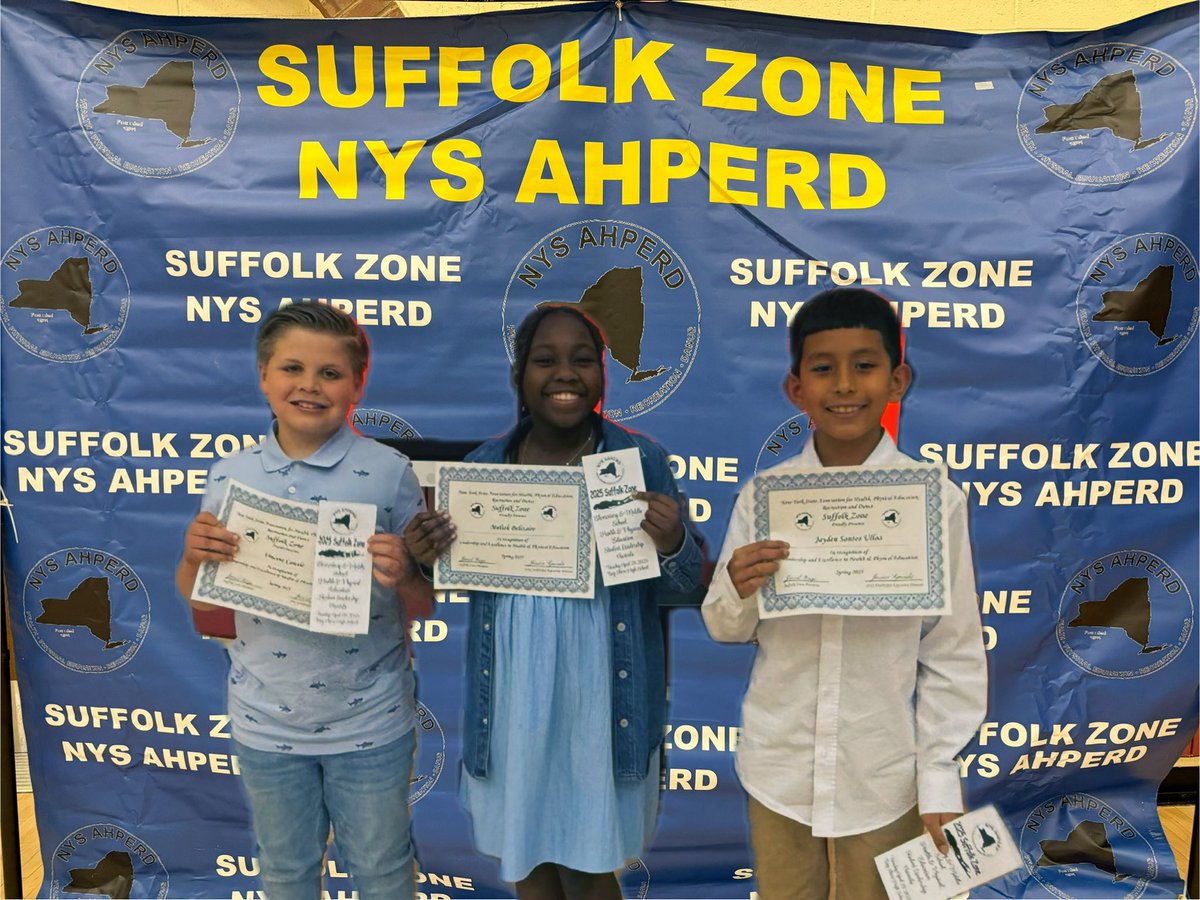 We are so proud of our <a href="/SuffolkZone/">Suffolk Zone</a> award winners from Cayuga Elementary. Vincent, Jayden, and Maliah have shown true leadership, their commitment to leading a happy and healthy lifestyle, and being great role models to their peers. Congratulations!!! #physicaleducation
