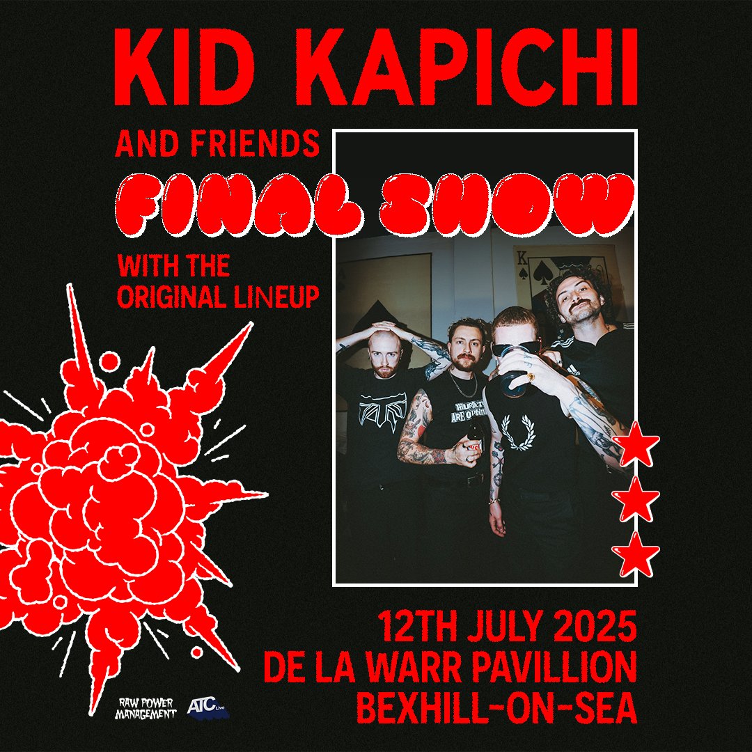 KID KAPICHI &amp; FRIENDS
Come and celebrate with the original line up for one final night.
Pre sale now live. Don’t miss out.
General sale Friday at 10am. ❤️
kidkapichi.com/live