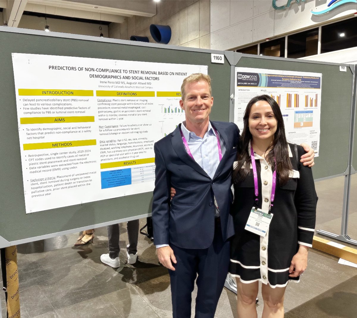 Irene (she/her/hers) (@ireneperezmd) on Twitter photo @ddw2025 with the one and only <a href="/AttwellGus/">Gus Attwell</a> presenting results on patient variables that predict non-compliance to removal of luminal and hepatobiliary stents within a timely fashion ⏰ <a href="/CUGastroHep/">CU Division of Gastroenterology and Hepatology</a> #GItwitter @ddw2025 with the one and only <a href="/AttwellGus/">Gus Attwell</a> presenting results on patient variables that predict non-compliance to removal of luminal and hepatobiliary stents within a timely fashion ⏰ <a href="/CUGastroHep/">CU Division of Gastroenterology and Hepatology</a> #GItwitter