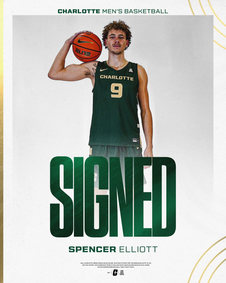 𝒮𝒾𝑔𝓃𝑒𝒹 ✍️

Welcome to Niner Nation, Spencer 🤙

📰 » clt49e.rs/ElliottSigning

#GoldStandard ⛏️