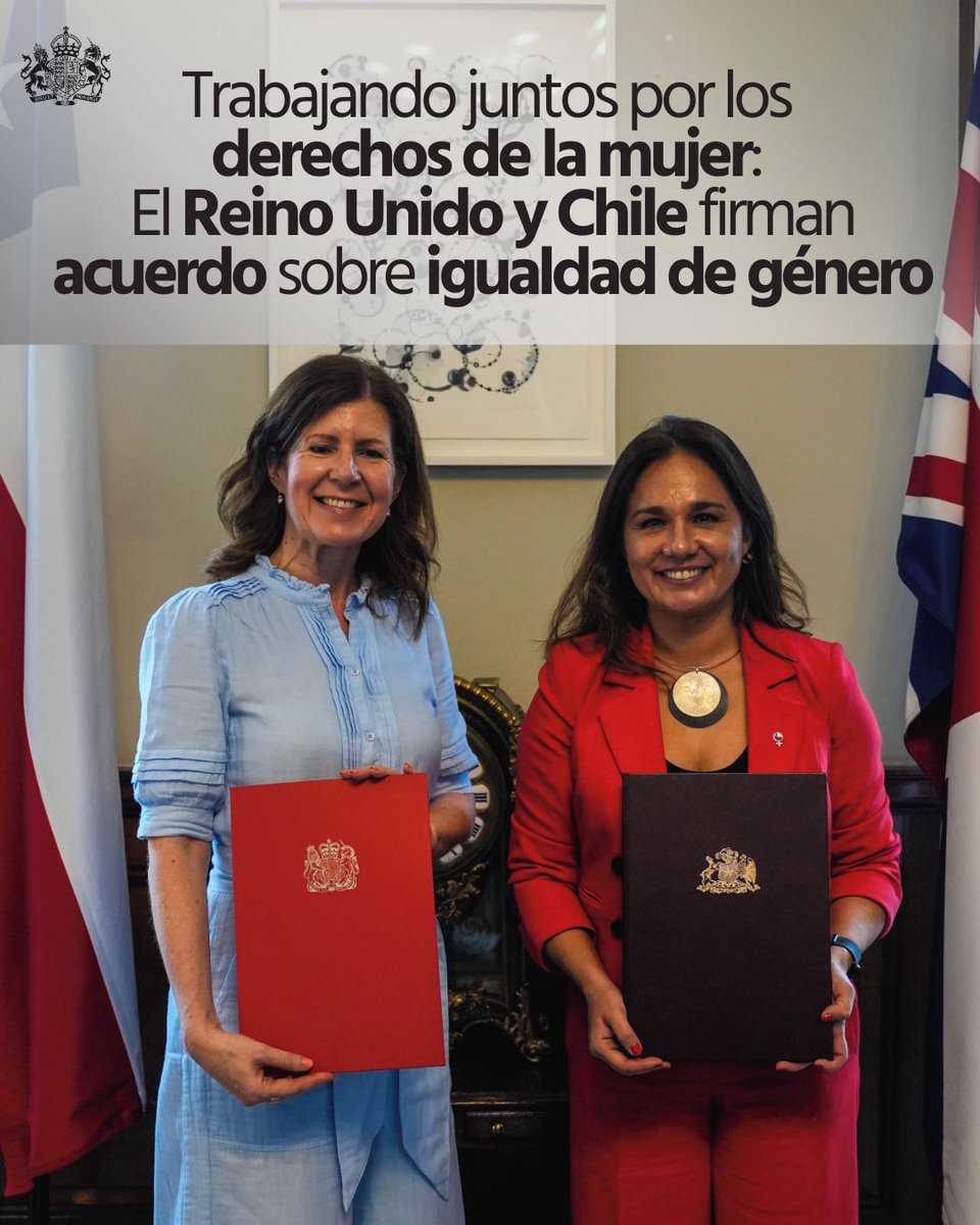 UKinChile's tweet image. 💜👩🏻 Trabajando juntos por los derechos de la mujer: El Reino Unido y Chile firman acuerdo sobre igualdad de género. Aprende más aquí:👇
@Chile_in_the_UK @JennyChapman @gdelafue @Minrel_Chile @FCDOGovUK #igualdaddegénero #derechosdelamujer #empoderamiento