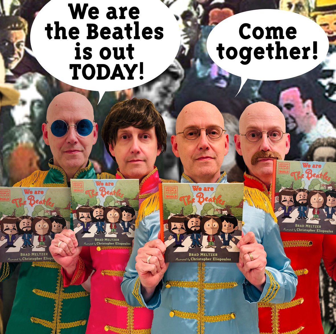 Brad Meltzer (@bradmeltzer) on Twitter photo Like and share this and I’ll pick 5 of you to get free copies of WE ARE THE BEATLES. Buy it here: bit.ly/WeAreTheBeatles.
If we ever needed a book to remind us to “Come Together,” this is it.
Art by the Fab <a href="/ChrisEliopoulos/">Christopher Eliopoulos</a> . #beatles #thebeatles #bookstagram Like and share this and I’ll pick 5 of you to get free copies of WE ARE THE BEATLES. Buy it here: bit.ly/WeAreTheBeatles.
If we ever needed a book to remind us to “Come Together,” this is it.
Art by the Fab <a href="/ChrisEliopoulos/">Christopher Eliopoulos</a> . #beatles #thebeatles #bookstagram