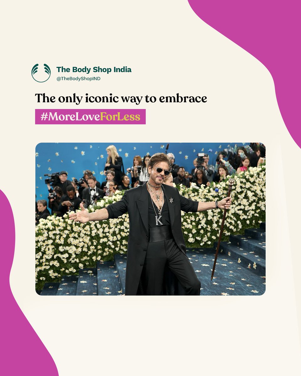 TheBodyShopIND's tweet photo. We love receiving love like that 🥰

Shop via https://t.co/xOwwx57AJN

#TheBodyShop #Naturelnspired #VegetarianBeauty #CrueltyFree #MetGala #MetGala2025 #ShahRukhKhan #Trend #TrendingAlert #MoreLoveForYou #MoreLoveJustForYou #Skincare #SkincareRoutine #BathandBody https://t.co/5LCZGEtJOA