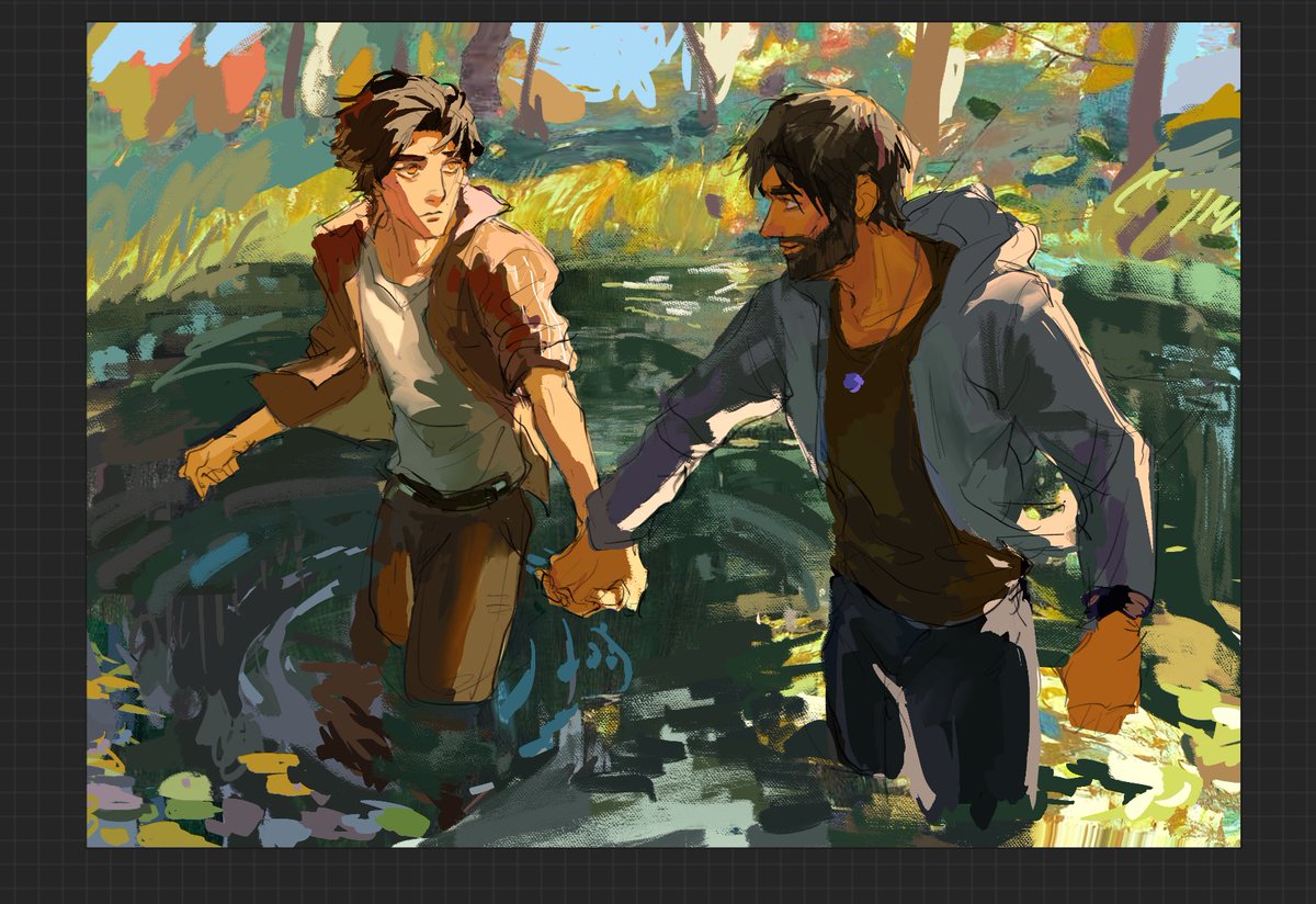 Kogimi_Kun's tweet image. Wip 
A cover commission for a jayvik fic