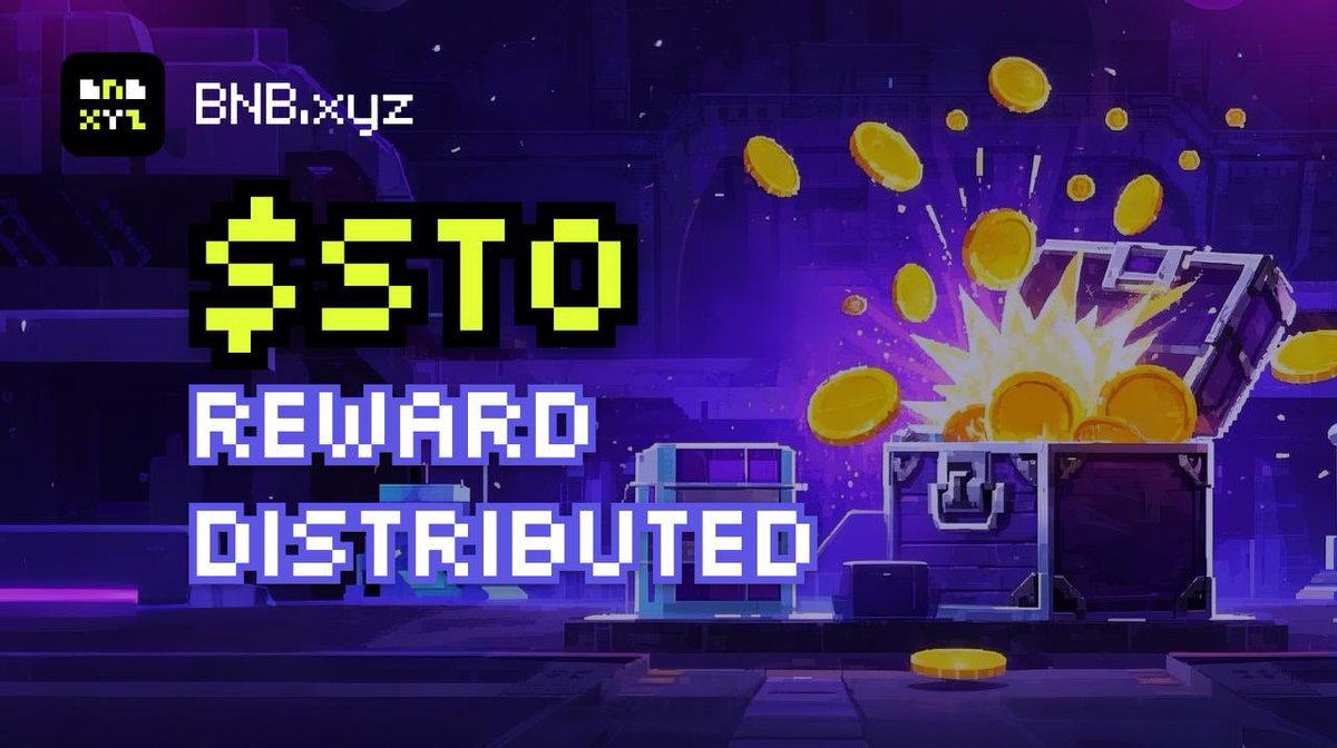 Rewards Distributed! 

Rewards have been distributed for $STO

Claim your rewards now! 

Claim Here: bnb.xyz